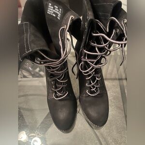 Timberland Black Lace-Up Women's Boots